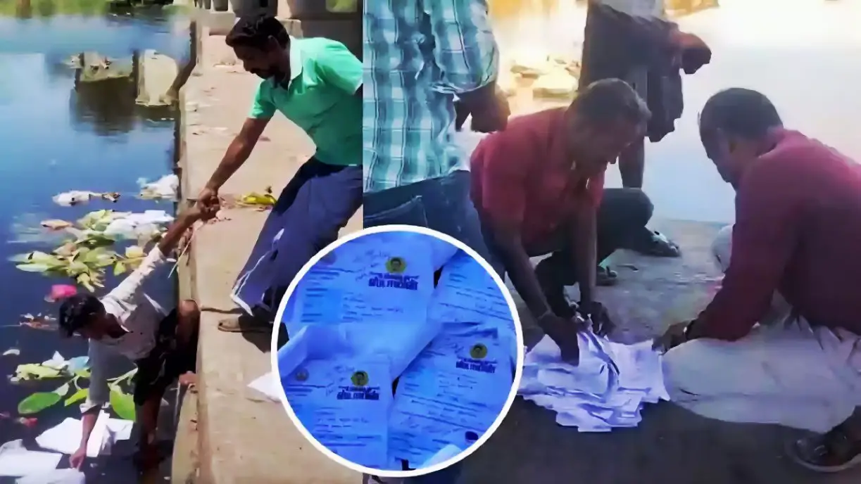 வைகை ஆற்றில் மிதந்த மக்களின் மனுக்கள்