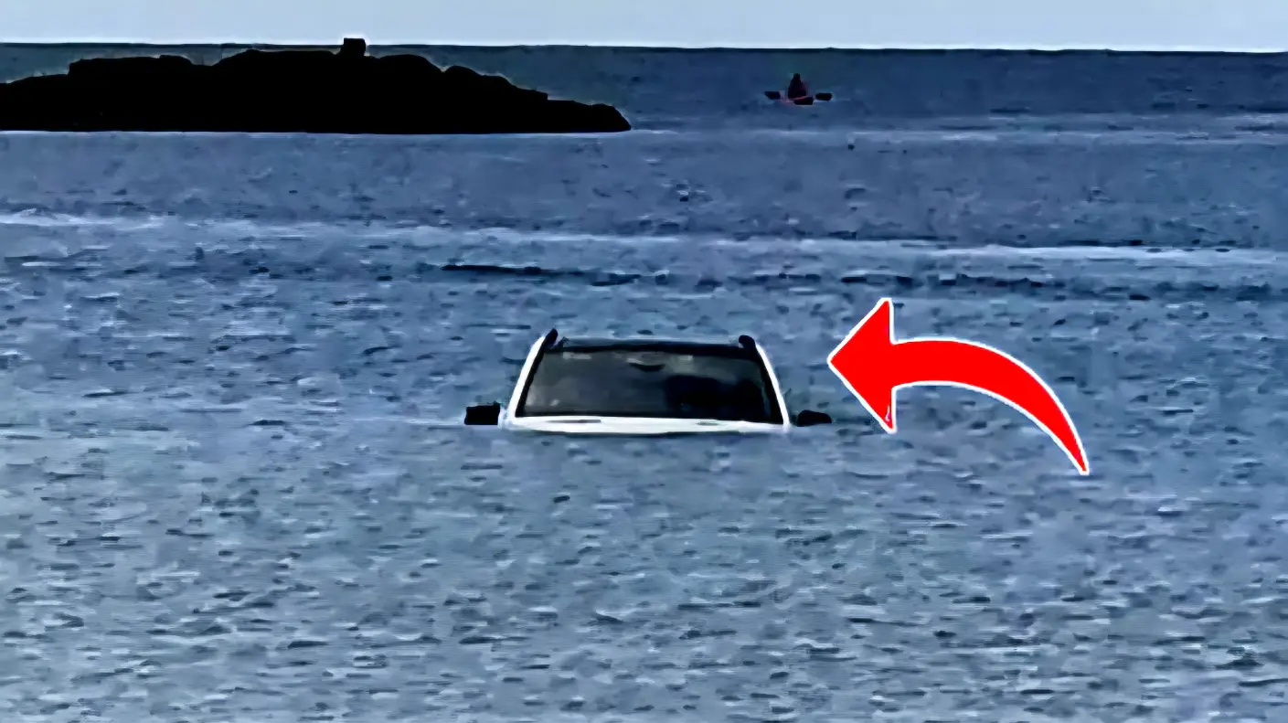 Drunken Men Drive Car into Sea